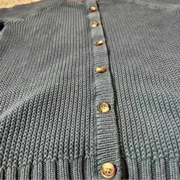 Womens Cynthia Rowley Blue Cable Knit Pullover Sweater Size Medium - Picture 7 of 9